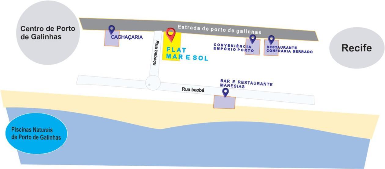 Flat MAR&SOL a 80 metros do Mar Porto de Galinhas Exterior foto